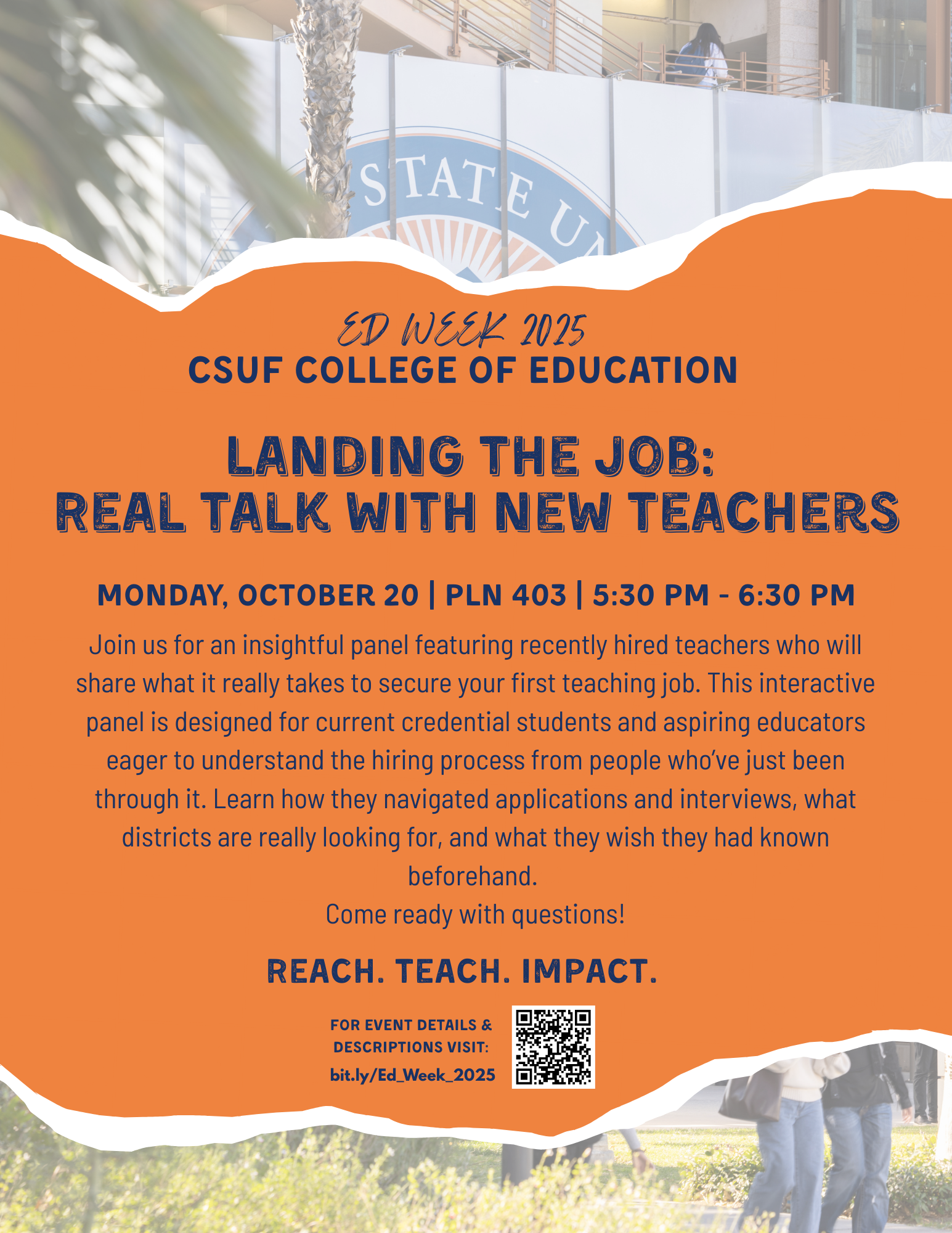 flier with details about Landing the Job event