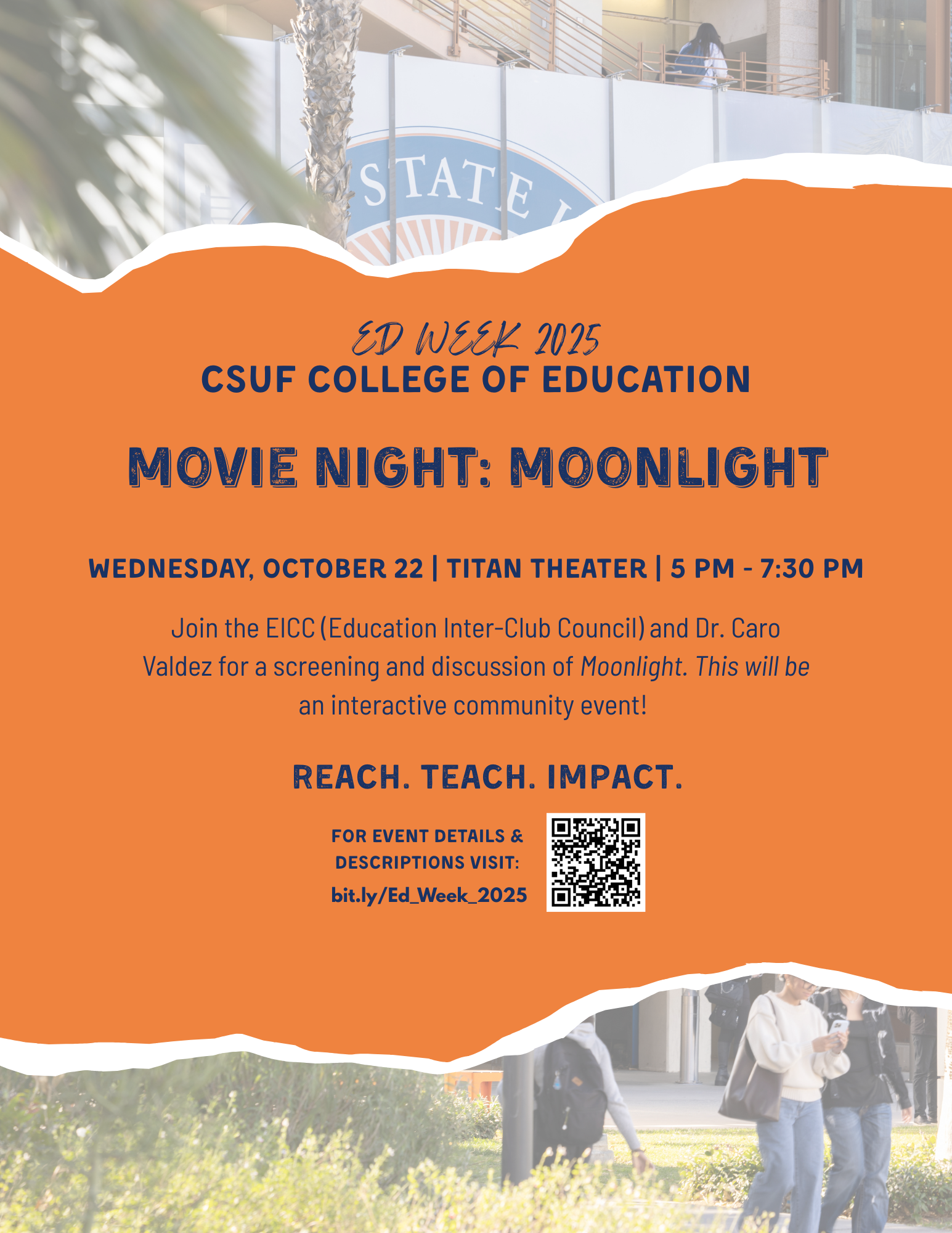 flier with movie night details