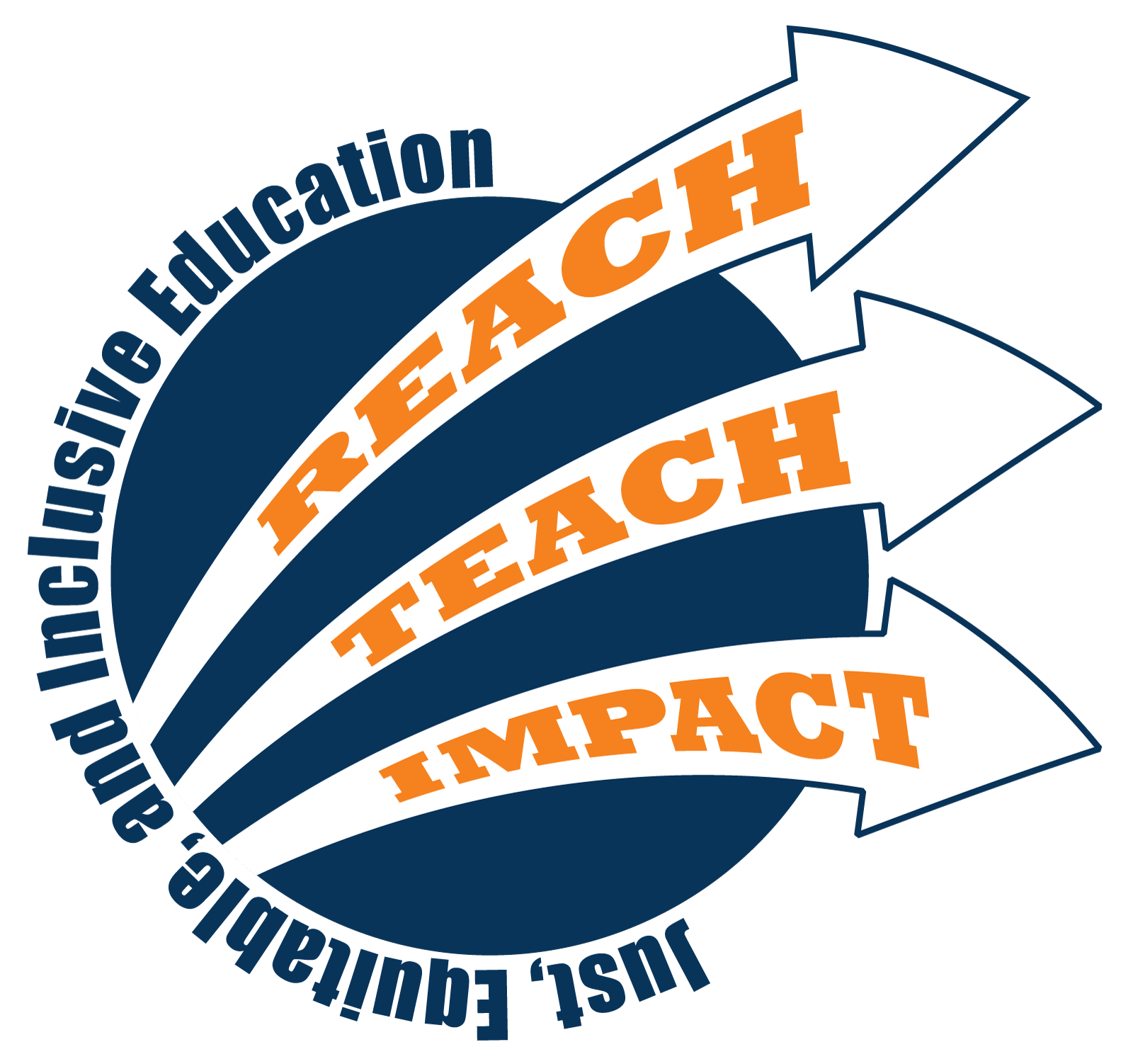 Reach, teach, impact logo